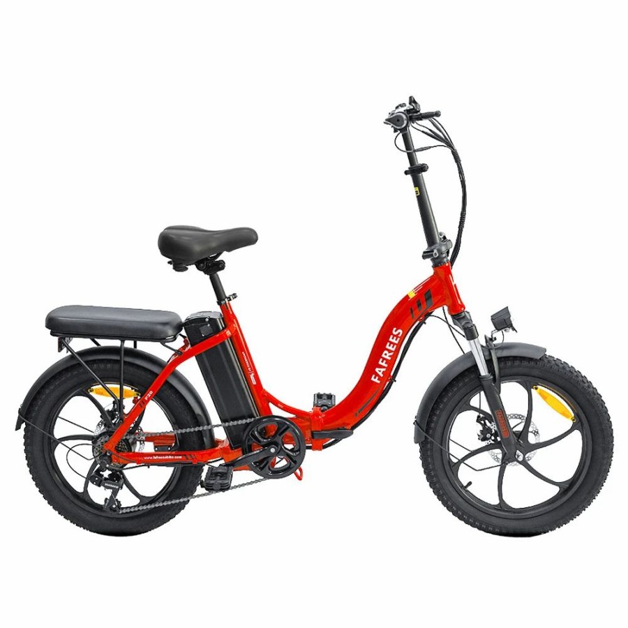 E-Bikes, Scooters & Wheels * | Fafrees F20 Electric Bike 20 Inch Folding Frame E-Bike 7-Speed Gears With Removable 15Ah Lithium Battery Red