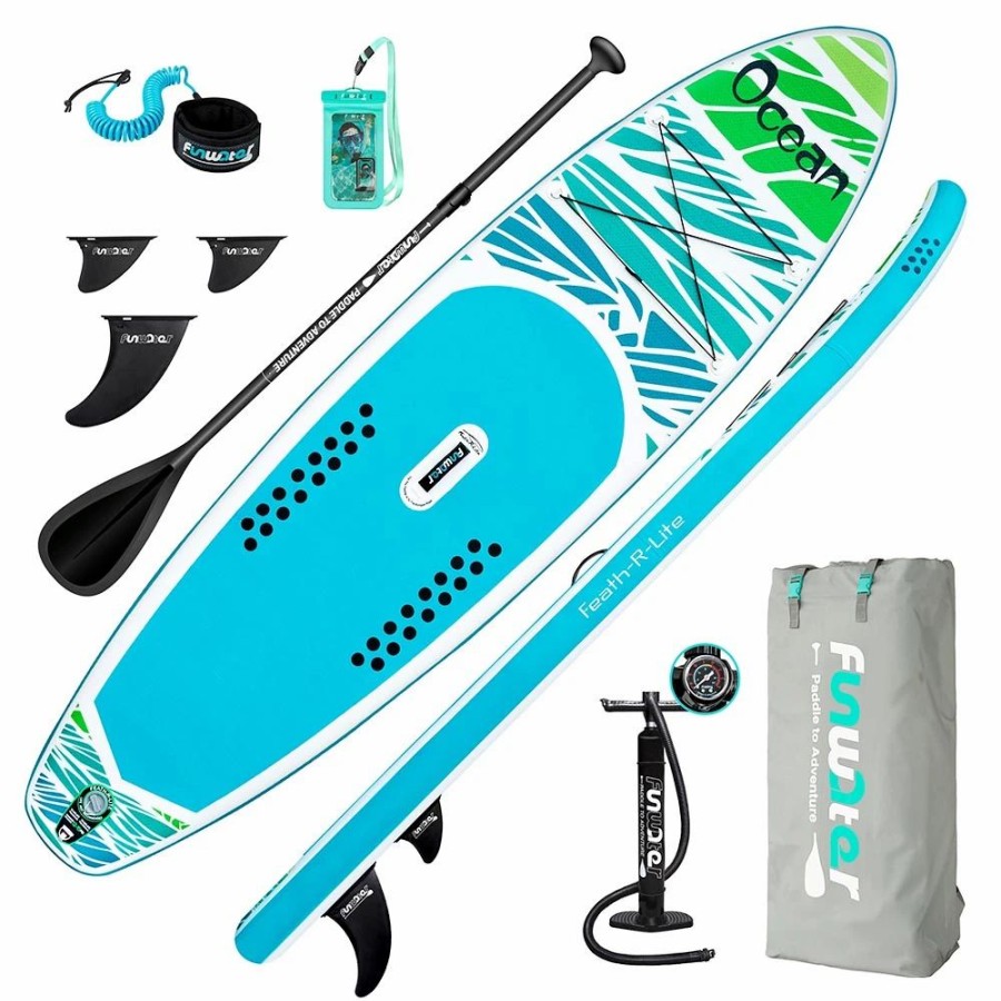 Exercise * | Funwater Adventure-Ocean Inflatable Stand Up Paddle Board 350X84X15Cm With Complete Accessories Waterproof Bag