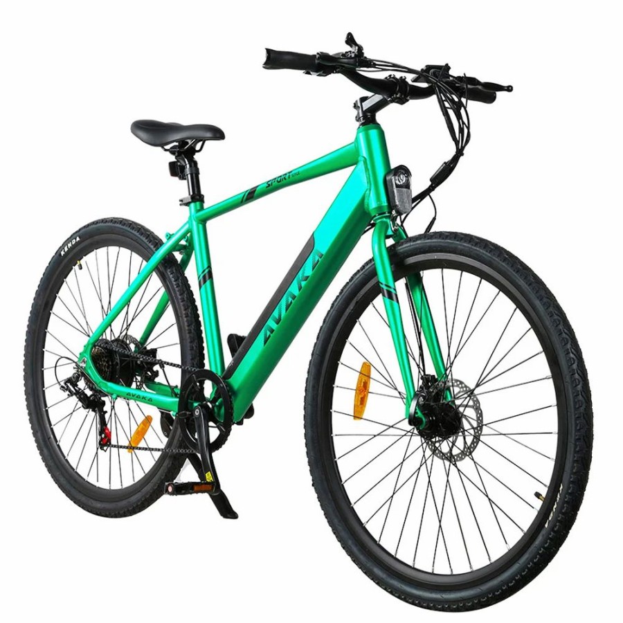 E-Bikes, Scooters & Wheels * | Avaka R3 Electric Bike 700C*40C Inches Wheel 36V 350W Motor 12.5Ah Battery 32Km/H Max Speed 70Km Range Shimano 7-Speed Gear 120Kg Load Green