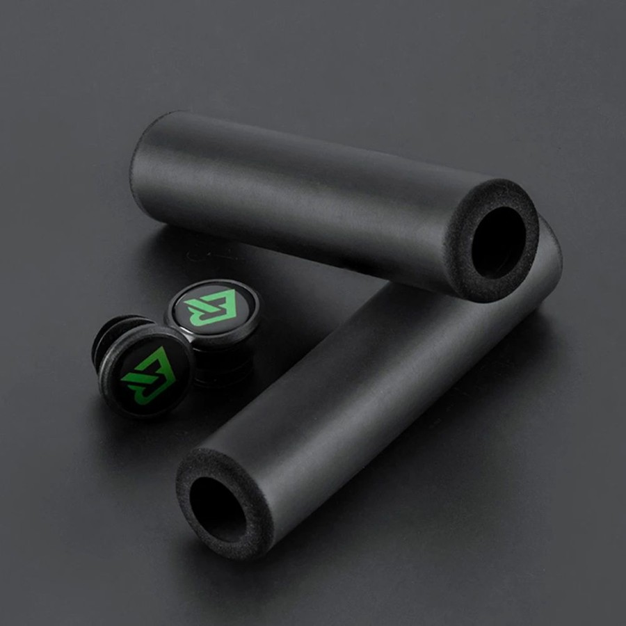 Cycling * | Rockbros Bicycle Grip Mtb Silicone Handlebar Grip Anti-Skid Shock-Absorbing Soft Bike Grip Ultralight Black