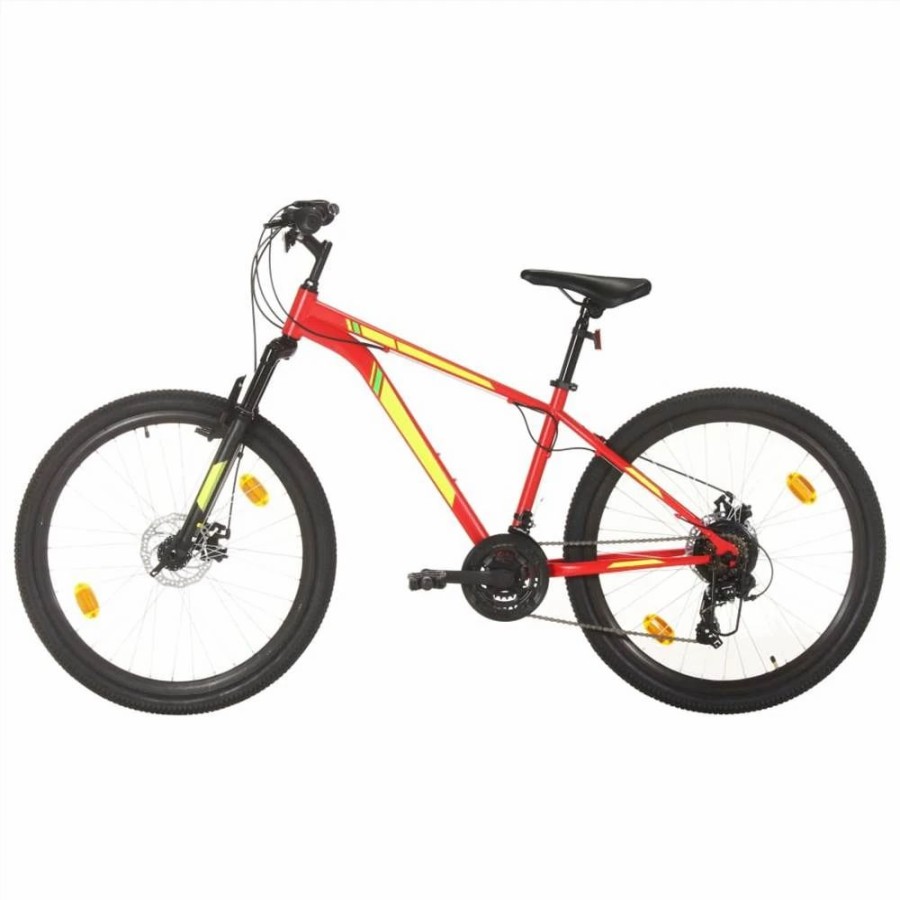 E-Bikes, Scooters & Wheels * | Mountain Bike 21 Speed 27.5 Inch Wheel 38 Cm Red