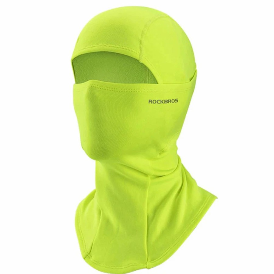 Cycling * | Rockbros Snowboard Face Mask Windproof Warm Outdoor Thermal Fleece Ski Mask Breathable Unisex For Camping, Skiing Green