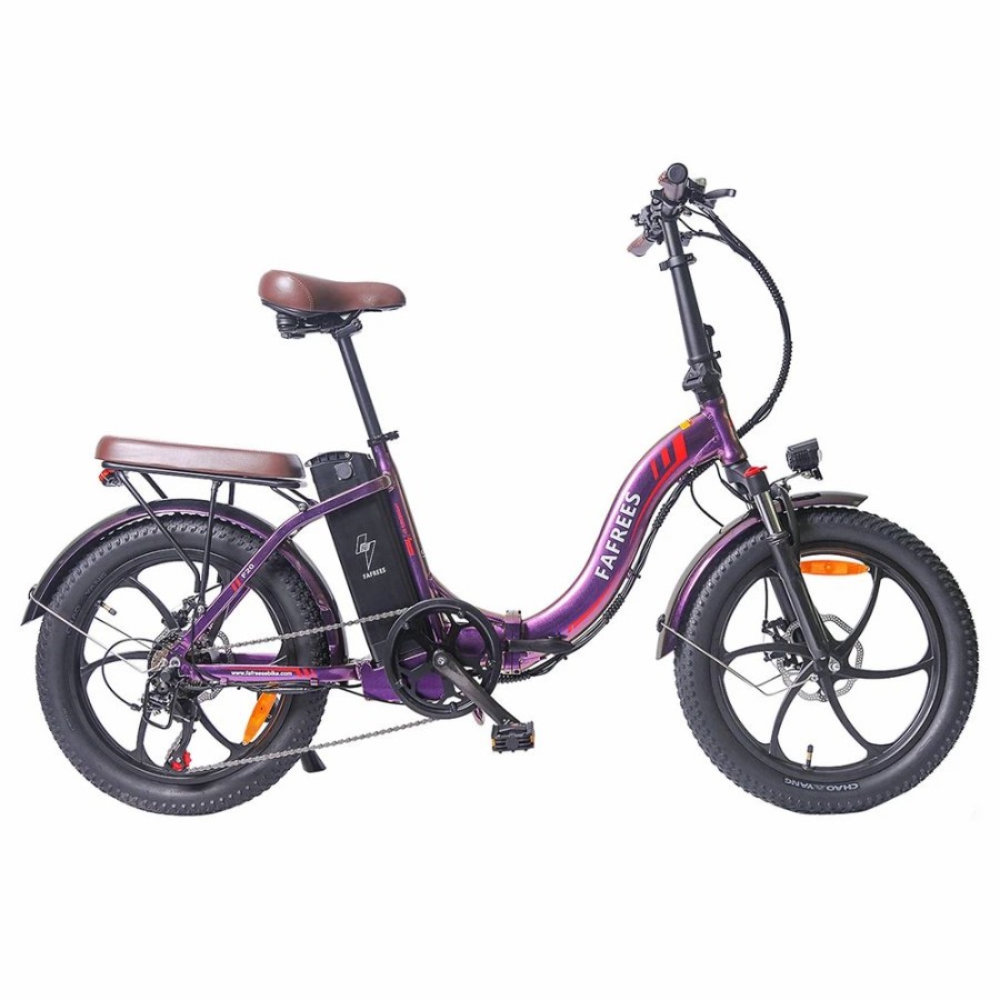 E-Bikes, Scooters & Wheels * | Fafrees F20 Pro Electric Bike 20*3.0 Inch Fat Tire 250W Brushless Motor 25Km/H Max Speed 7-Speed Gears With Removable 36V 18Ah Lithium Battery 150Km Max Range Double Disc Brake Folding Frame E-Bike Purple