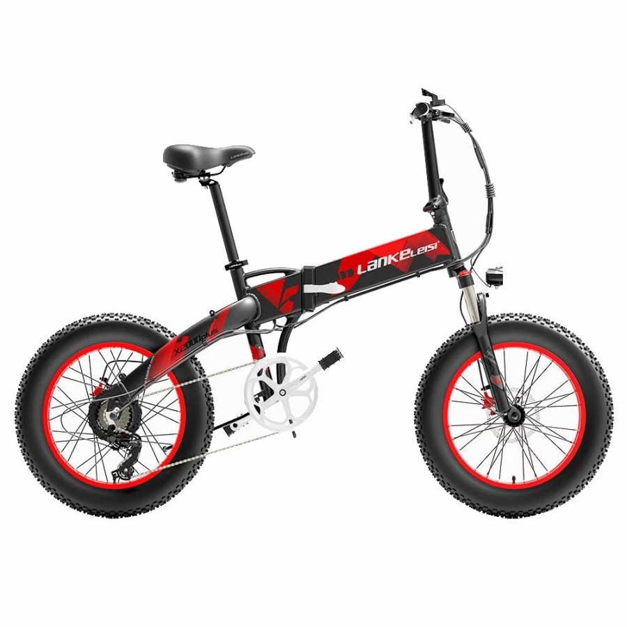 E-Bikes, Scooters & Wheels * | Lankeleisi X2000 Plus Moped Electric Bike Folding Bike 12.8Ah 48V 1000W 40Km/H Max Speed Max Load 150Kg Red