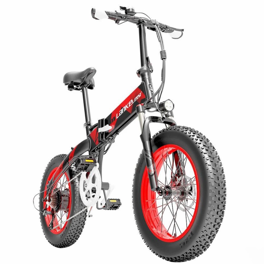 E-Bikes, Scooters & Wheels * | Lankeleisi X2000 Plus Moped Electric Bike Folding Bike 12.8Ah 48V 1000W 40Km/H Max Speed Max Load 150Kg Red