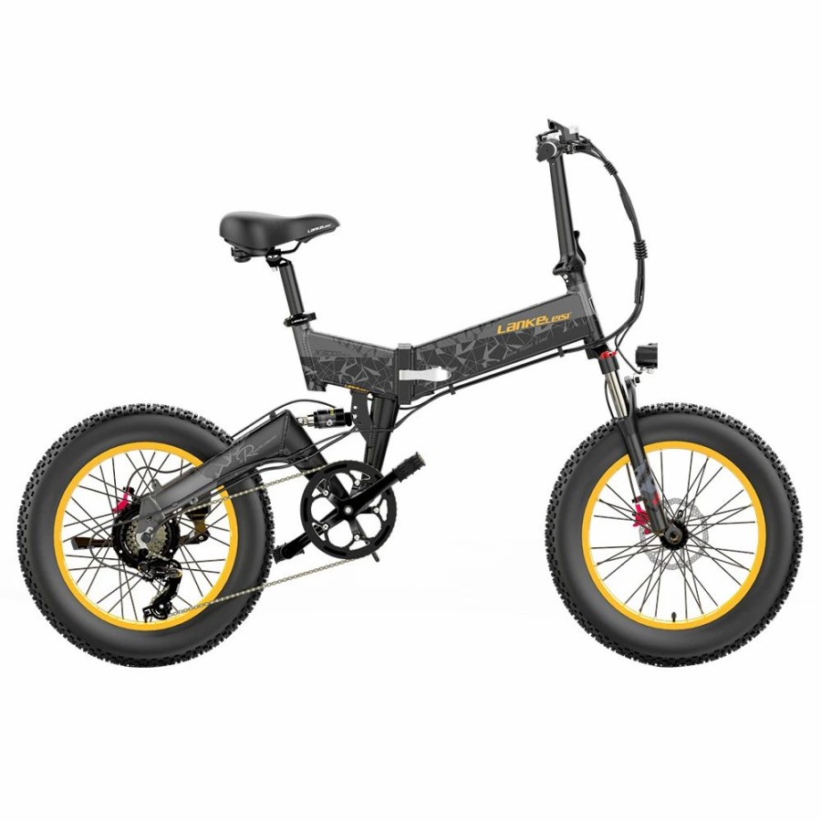 E-Bikes, Scooters & Wheels * | Lankeleisi X3000 Plus Folding Electric Mountain Bike 20*4.0 Inch Fat Tires 1000W Motor 40Km/H Max Speed 48V 17.5Ah Battery 100Km Range 180Kg Max Load Shimano 7 Speed Double Shock Absorption Grey