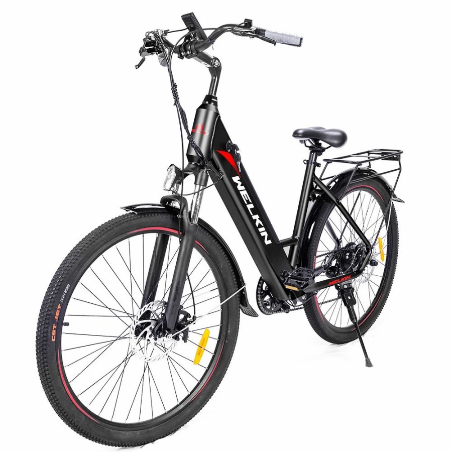 E-Bikes, Scooters & Wheels * | Welkin Wkem002 Electric Bicycle 27.5*1.95 Inch Tires City Bike 250W Brushless Motor 25Km/H Max Speed 36V 10.4Ah Battery 120Kg Max Load Black