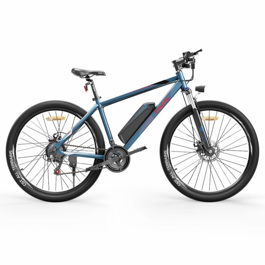 E-Bikes, Scooters & Wheels * | 2Pcs Eleglide M1 Electric Bike 27.5 Inch 250W Hall Brushless Motor 36V 7.5Ah Removable Battery 25Km/H Max Speed Shimano Shifter 21 Speeds Up To 65Km Max Range Ipx4 Aluminum Alloy Frame Dual Disk Brake Mountain Urban Bicycle Dark Blue