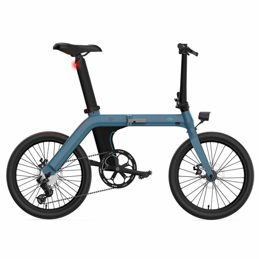 E-Bikes, Scooters & Wheels * | Fiido D11 Folding Electric Moped Bicycle 20 Inches Tires 250W Motor 25Km/H Max Speed Three Modes 36V 11.6Ah Lithium Battery 100Km Range Adjustable Seat Dual Disc Brakes With Lcd Display For Adults Teenagers + Mudguards Blue