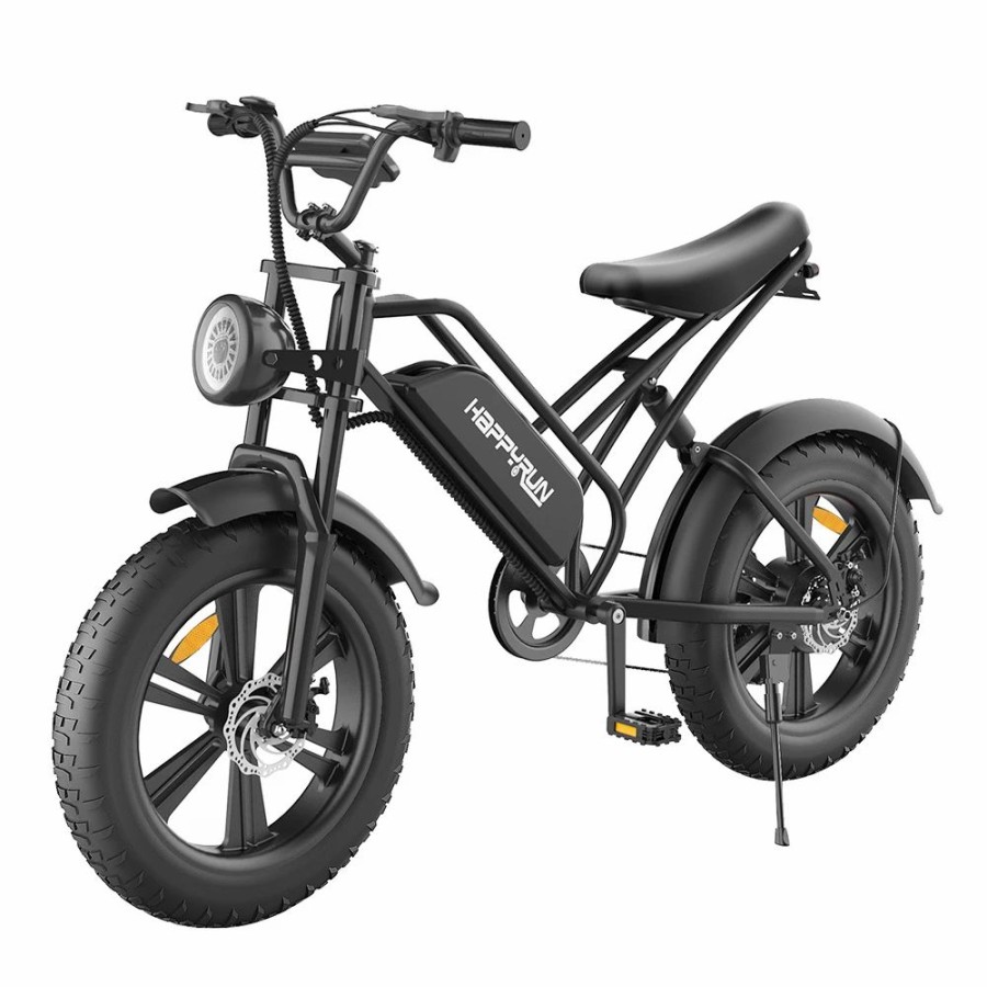 E-Bikes, Scooters & Wheels * | Happyrun Hr-G50 Electric Bike 20*4.0 Inch Fat Tires 48V 18Ah Battery 750W Motor 45Km/H Max Speed Retro Ebike Max Load 150Kg Shimano 7-Speed Gear