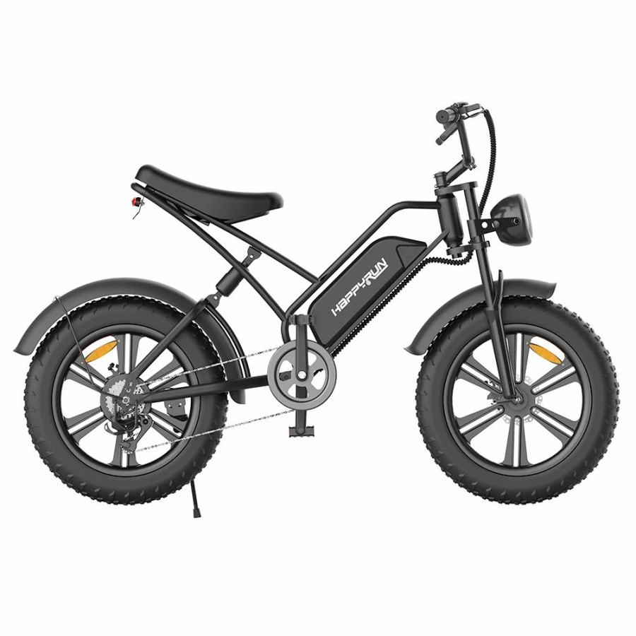 E-Bikes, Scooters & Wheels * | Happyrun Hr-G50 Electric Bike 20*4.0 Inch Fat Tires 48V 18Ah Battery 750W Motor 45Km/H Max Speed Retro Ebike Max Load 150Kg Shimano 7-Speed Gear