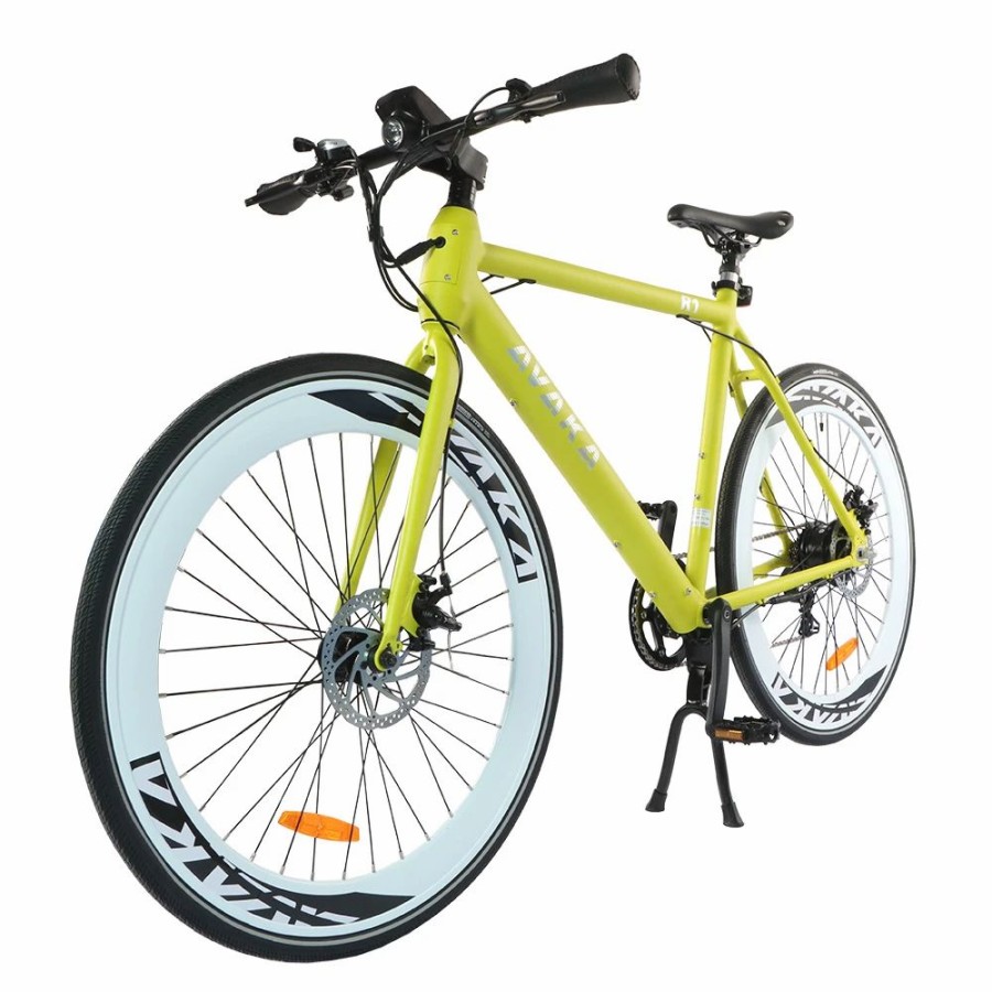 E-Bikes, Scooters & Wheels * | Avaka R1 Electric Bike 700C*32C Inch Wheels 250W Brushless Motor 25Km/H Max Speed 36V 9Ah Battery Shimano 7-Speed Transmission Ip65 Waterproof Double Mechanical Disc Brake Lcd Display Yellow