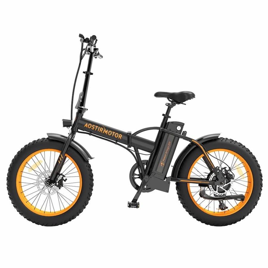 E-Bikes, Scooters & Wheels * | Aostirmotor A20 Folding Electric Bike 20*4.0 Fat Tire 36V 13Ah Battery 500W Motor 40Km/H Max Speed Orange