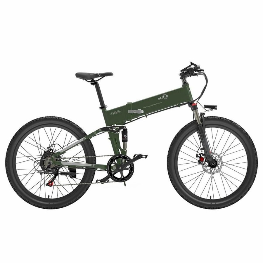 E-Bikes, Scooters & Wheels * | Bezior X500 Pro Folding Electric Bike Bicycle 48V 10.4Ah Battery 500W Motor 26 Inch Tire Aluminum Alloy Frame Shimano 7-Speed Shift Max Speed 30Km/H 100Km Power-Assisted Mileage Range Lcd Display Ip54 Waterproof Black Green