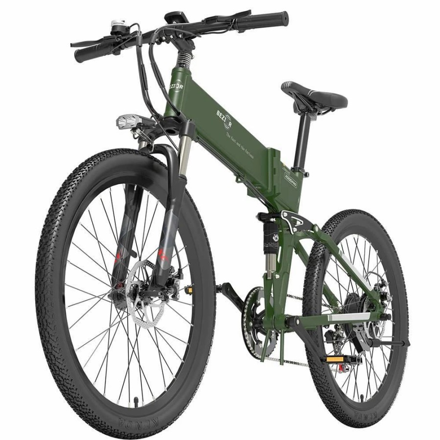 E-Bikes, Scooters & Wheels * | Bezior X500 Pro Folding Electric Bike Bicycle 48V 10.4Ah Battery 500W Motor 26 Inch Tire Aluminum Alloy Frame Shimano 7-Speed Shift Max Speed 30Km/H 100Km Power-Assisted Mileage Range Lcd Display Ip54 Waterproof Black Green