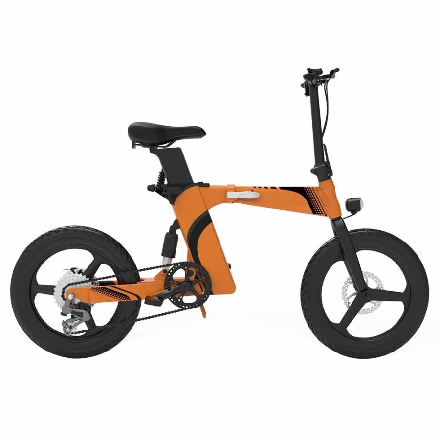 E-Bikes, Scooters & Wheels * | Z7 Electric Bike For Commuting 20 Inch Tires 350W Motor 32Km/H Max Speed, Dual 36V 8Ah Batteries, Disc Brakes, 120Kg Load Orange