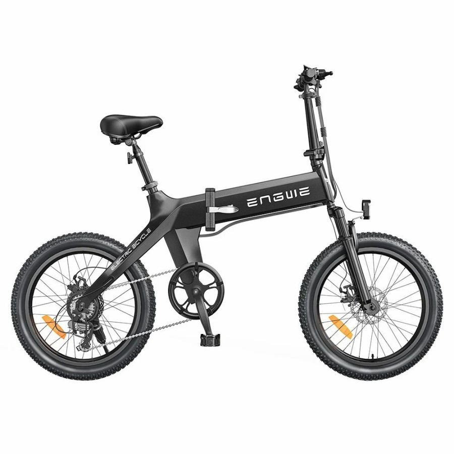 E-Bikes, Scooters & Wheels * | Engwe C20 Pro Folding Electric Bicycle 20*3.0 Inch Fat Tires 500W Brushless Motor 36V 16Ah Battery 25Km/H Max Speed 120Km Range 150Kg Max Load Dual Disc Brakes Shimano 7-Speed Gear- Black