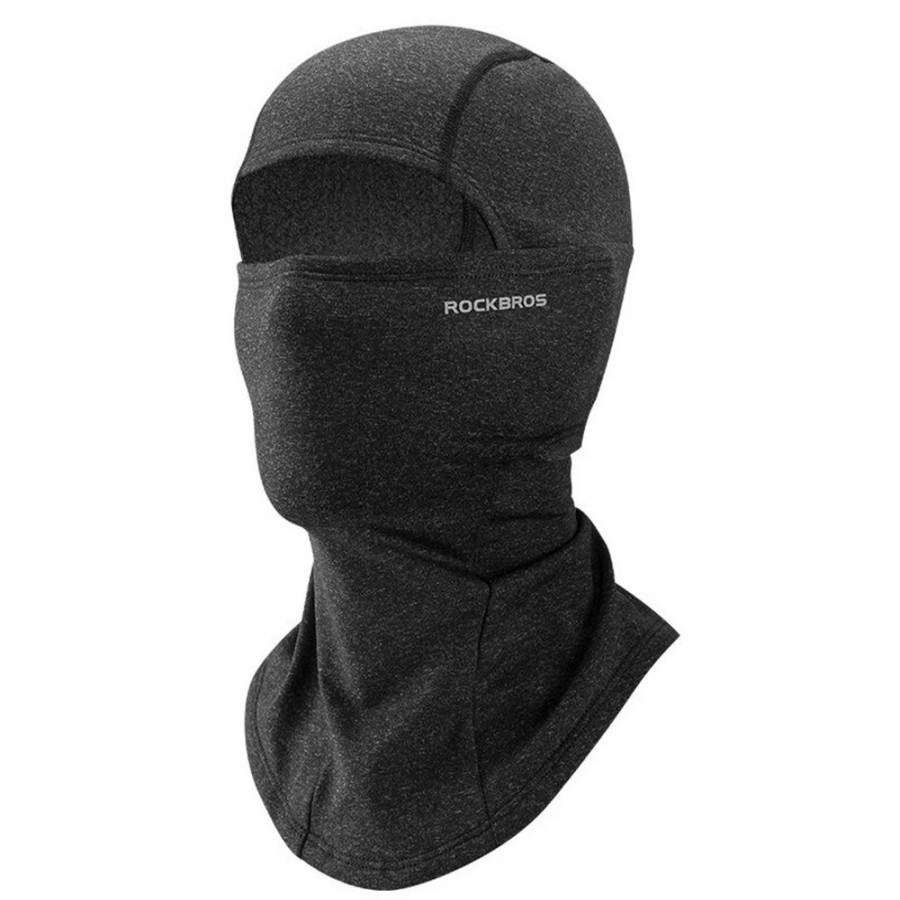 Cycling * | Rockbros Snowboard Face Mask Windproof Warm Outdoor Thermal Fleece Ski Mask Breathable Unisex For Camping, Skiing Deep Grey