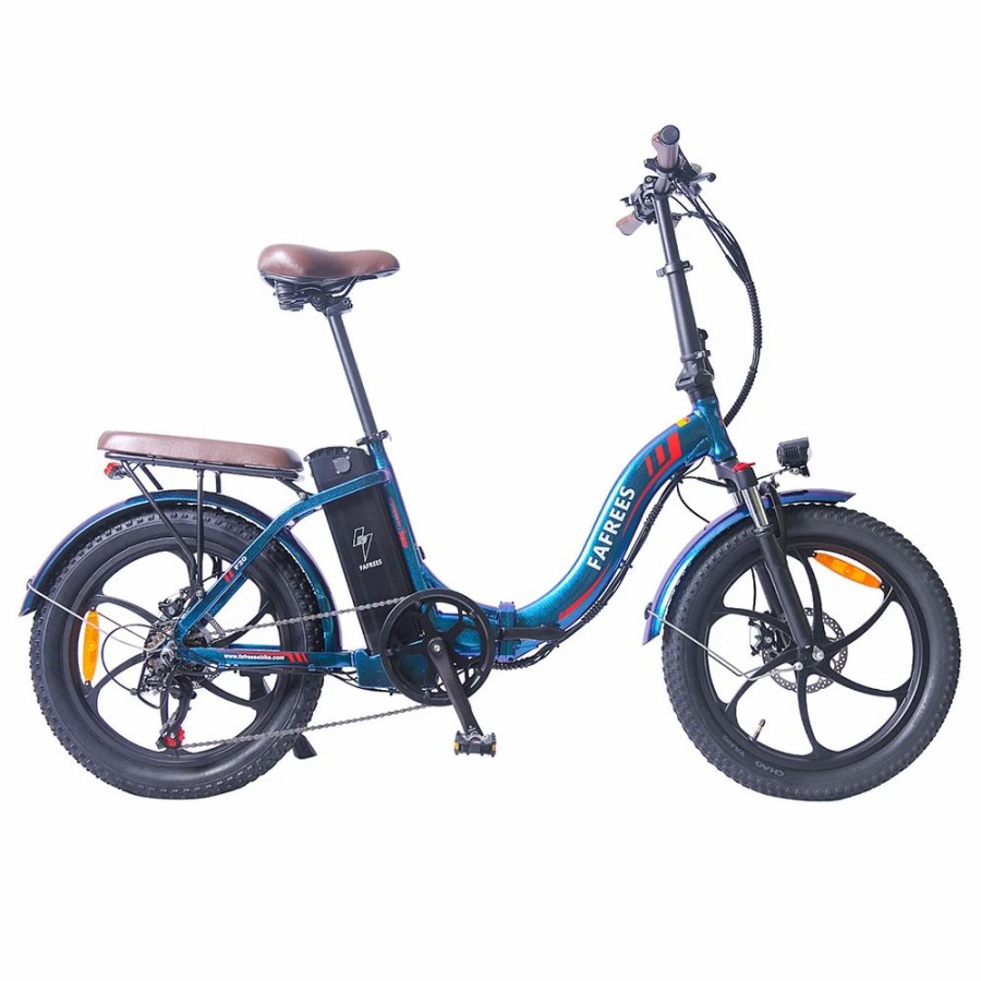 E-Bikes, Scooters & Wheels * | Fafrees F20 Pro Electric Bike 20*3.0 Inch Fat Tire 250W Brushless Motor 25Km/H Max Speed 7-Speed Gears With Removable 36V 18Ah Lithium Battery 150Km Max Range Double Disc Brake Folding Frame E-Bike Deep Blue