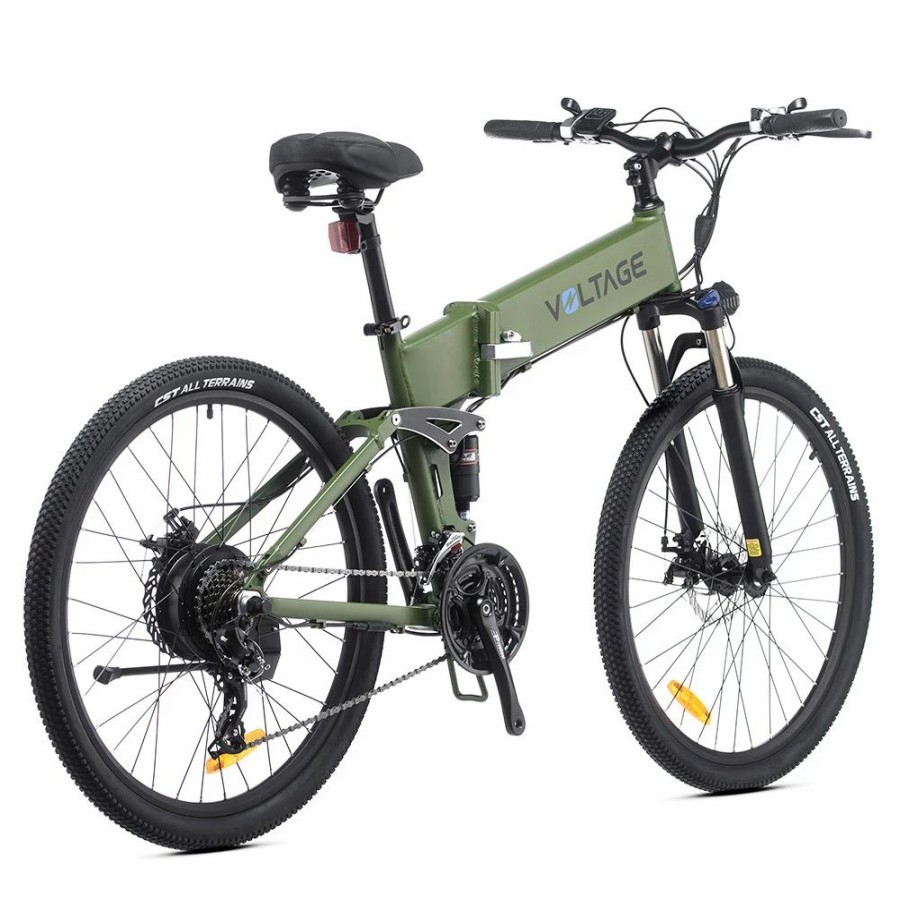 E-Bikes, Scooters & Wheels * | Kaisda K1-V Electric Bike 26 Inch Foldable Mountain Bike 250W Motor 25Km/H Max Speed 36V 10.4Ah Battery 70Km Max Range 120Kg Max Load Army Green