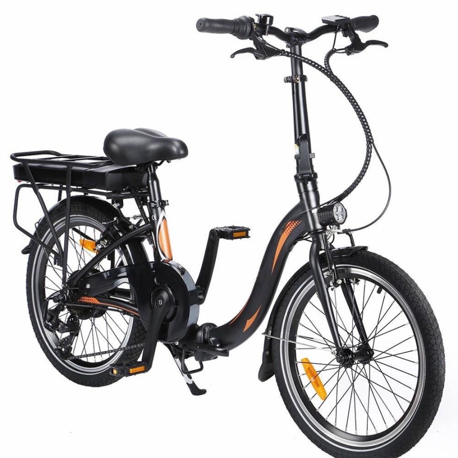 E-Bikes, Scooters & Wheels * | Fafrees 20F054 250W Electric Bike 20 Inch Folding Frame 7-Speed Gears With Removable 10Ah Battery Led Light Black