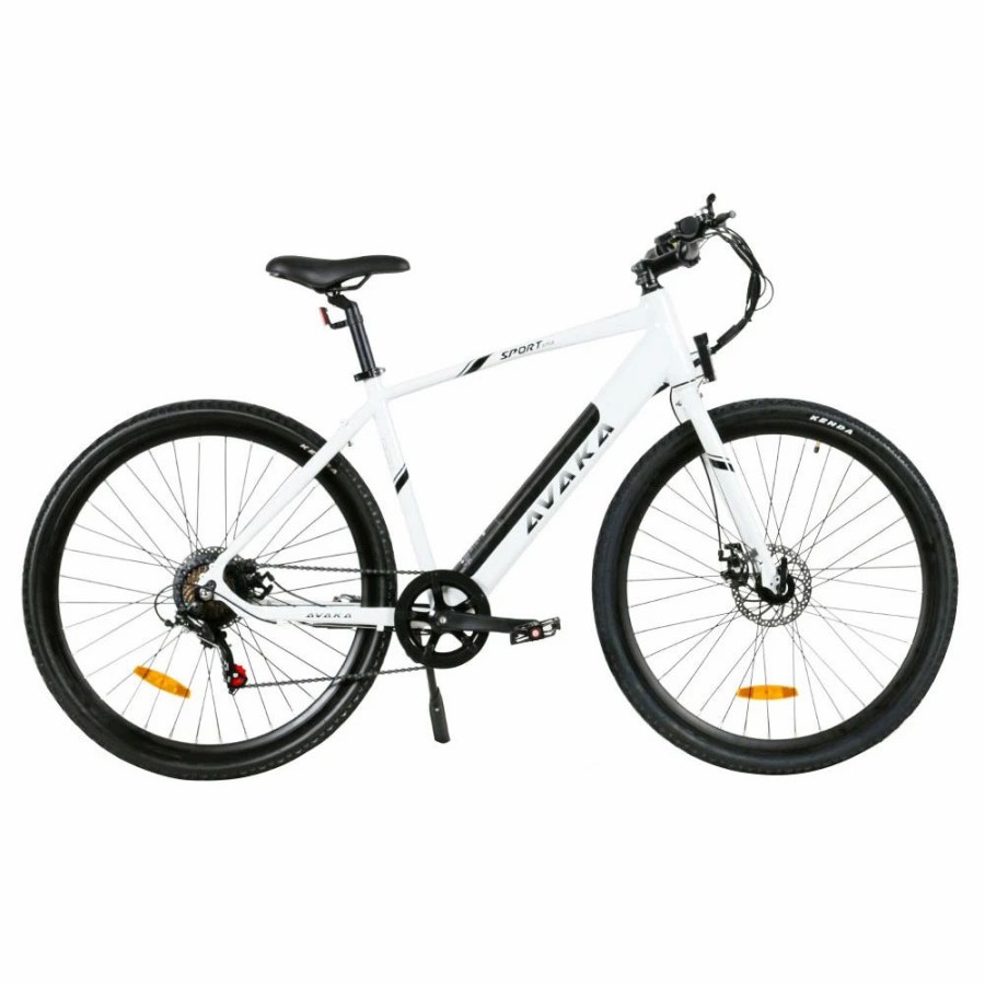 E-Bikes, Scooters & Wheels * | Avaka R3 Electric Bike 700C*40C Inches Wheel 36V 350W Motor 12.5Ah Battery 32Km/H Max Speed 70Km Range Shimano 7-Speed Gear 120Kg Load White