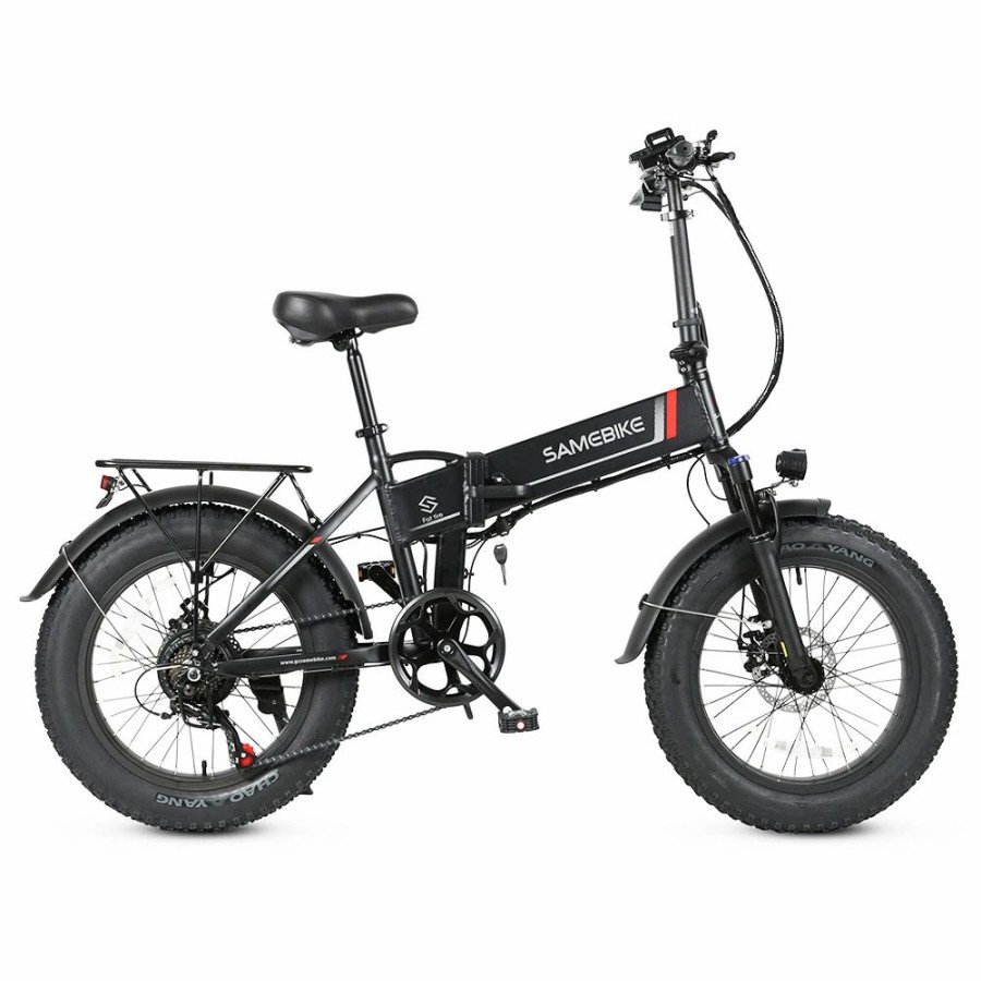 E-Bikes, Scooters & Wheels * | Samebike Lotdm200-Ft Folding Electric Moped Bike 350W Motor 10Ah Battery Max 30Km/H 20 Inch Tire Black