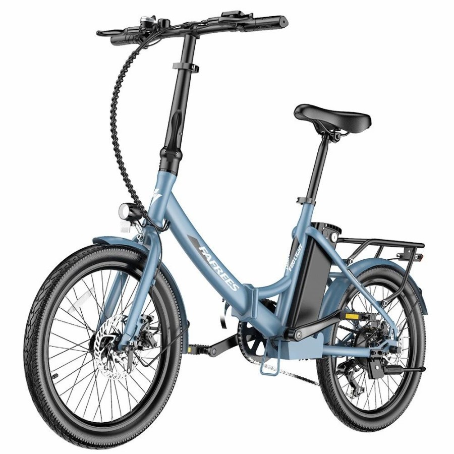 E-Bikes, Scooters & Wheels * | Fafrees F20 Light Folding City E-Bike 20*1.95 Inch Tire 36V 250W Motor 25Km/H Max Speed 14.5Ah Battery Shimano 7-Speed Gear Ipx4 Waterproof Blue