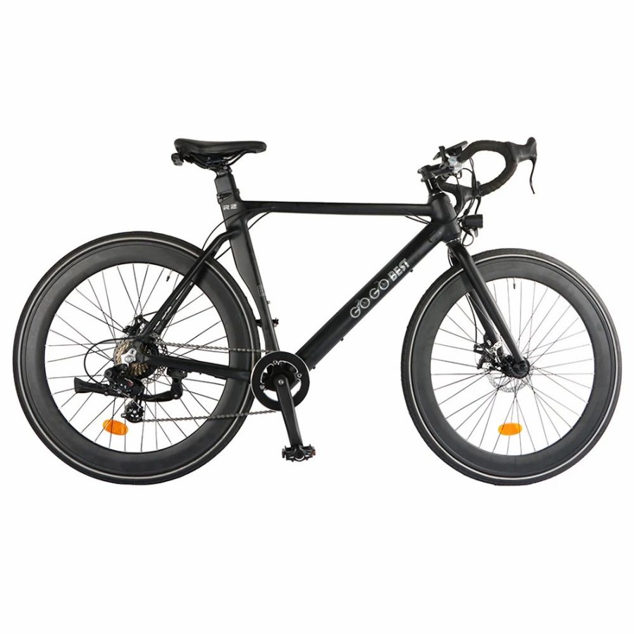 E-Bikes, Scooters & Wheels * | Gogobest R2 Electric City Road Bike 700C*32C Tires 36V 250W Motor 32Km/H Max Speed 36V 9.6Ah Battery For 60-80Km Range 100Kg Load Shimano 7-Speed Gears Black