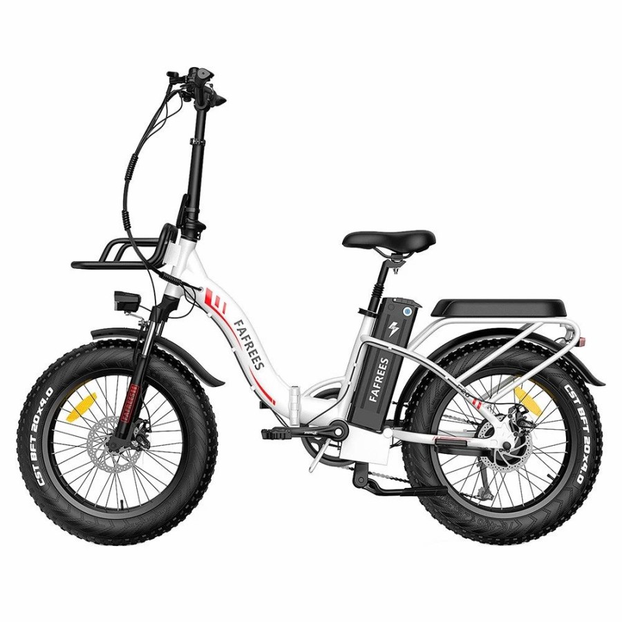 E-Bikes, Scooters & Wheels * | Fafrees F20 Max Electric Bike 20*4.0 Inch Fat Tire 500W Brushless Motor 25Km/H Speed Removable 48V 22.5Ah Lithium Battery Front & Rear Disc Brakes Shimano 7-Speed Gear 150Kg Max Speed Folding E-Bike With Footrest White