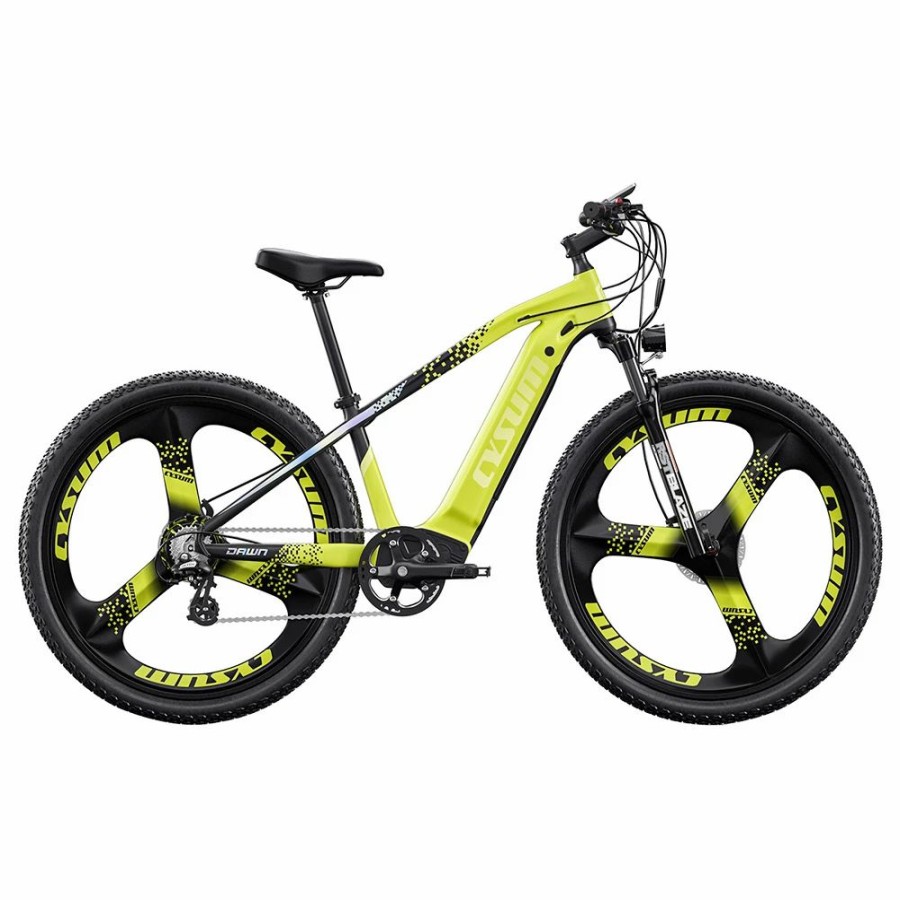 E-Bikes, Scooters & Wheels * | Cysum Cm520 Electric Mountain Bike 29*2.1 Inch Chaoyan Tire 500W Brushless Motor 35-40Km/H Max Speed 48V 14Ah Lg Removable Battery Shimano 7 Speed 50-70Km Range Dual Disc Brakes Green