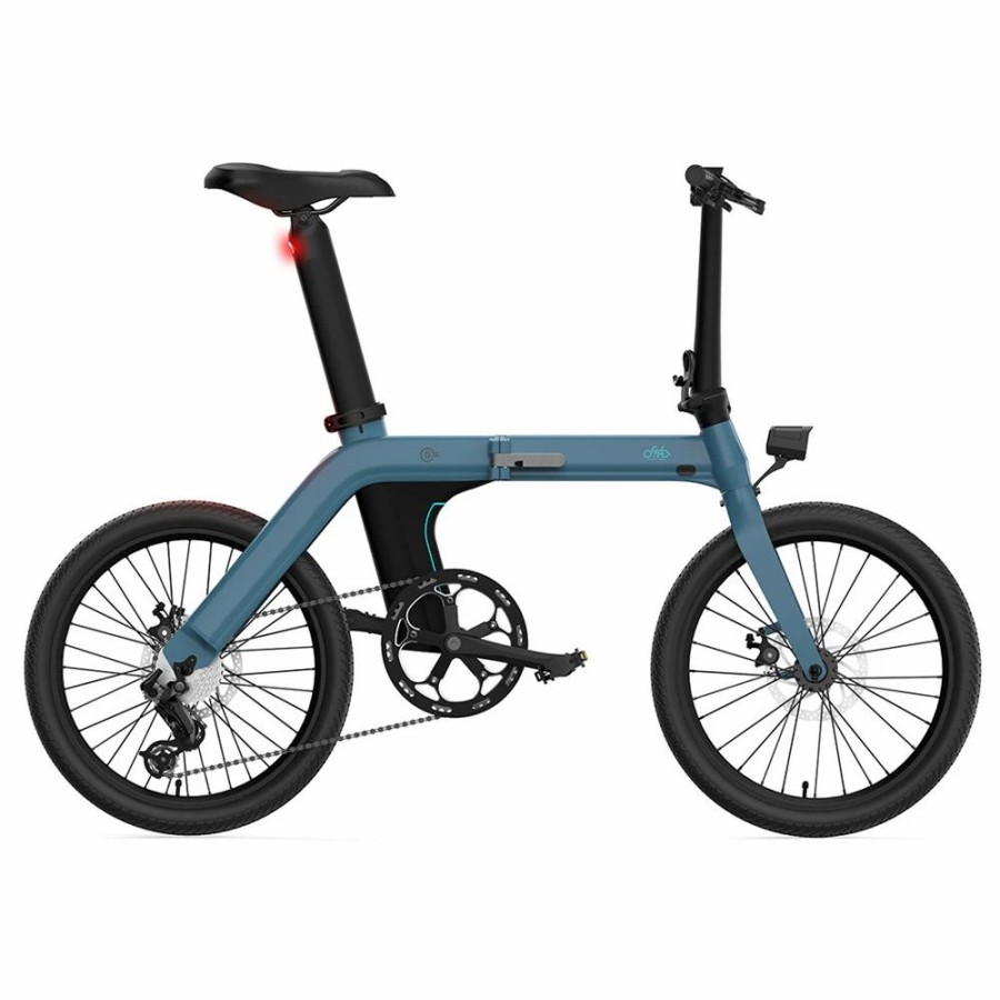 E-Bikes, Scooters & Wheels * | Fiido D11 Folding Electric Moped Bicycle 20 Inches Tire 25Km/H Max Speed Three Modes 11.6Ah Lithium Battery 100Km Range Adjustable Seat Dual Disc Brakes With Lcd Display For Adults Teenagers + Mudguards Blue