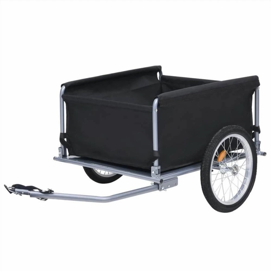 Cycling * | Bike Cargo Trailer Black And Grey 65 Kg