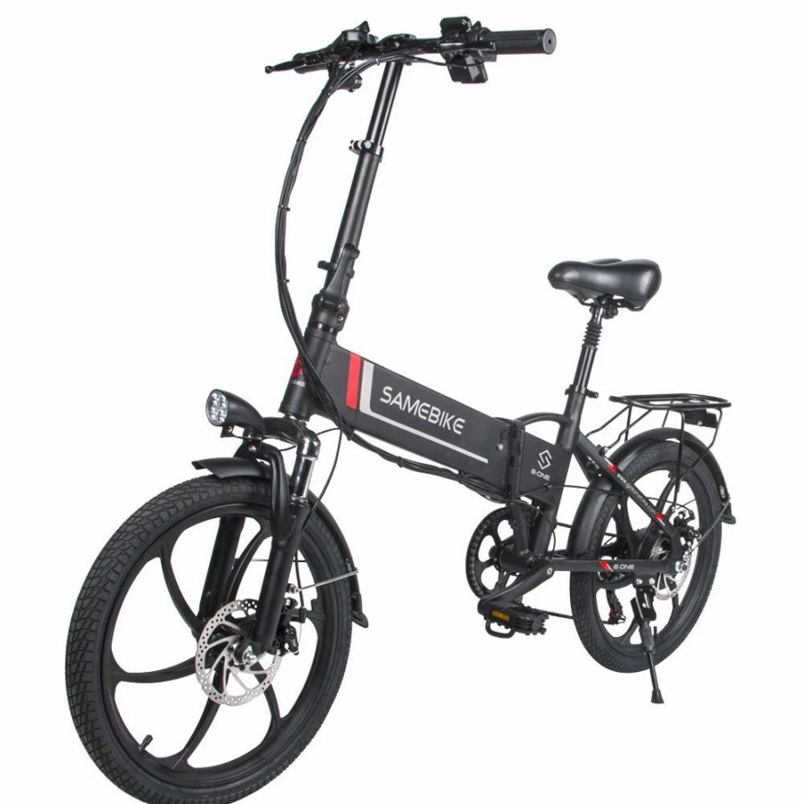 E-Bikes, Scooters & Wheels * | Samebike 20Lvxd30 Portable Folding Smart Electric Moped Bike 350W Motor 35Km/H Max Speed 20 Inch Tire Black