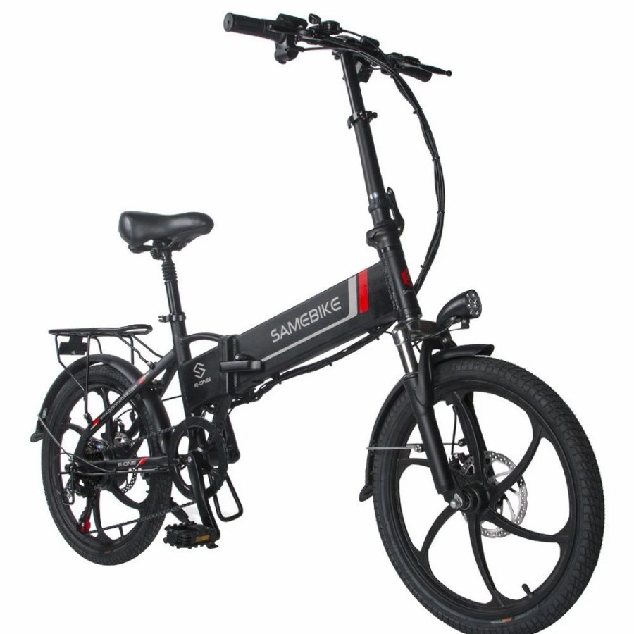 E-Bikes, Scooters & Wheels * | Samebike 20Lvxd30 Portable Folding Smart Electric Moped Bike 350W Motor 35Km/H Max Speed 20 Inch Tire Black