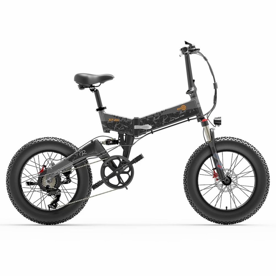 E-Bikes, Scooters & Wheels * | Bezior Xf200 Off-Road Electric Bike All Terrain Electric Bicycle 20 4" Fat Tire 48V 1000W Motor 40Km/H Max Speed 15Ah Battery Shimano 7-Speed Shifting System Black Grey