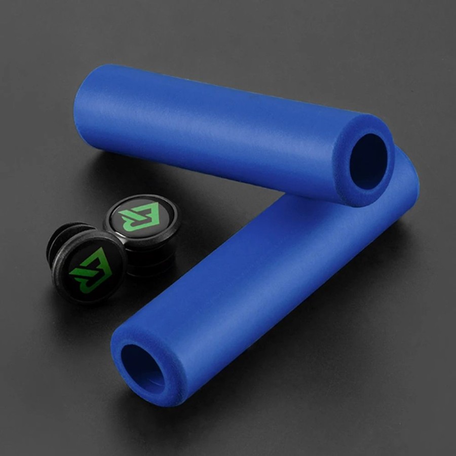 Cycling * | Rockbros Bicycle Grip Mtb Silicone Handlebar Grip Anti-Skid Shock-Absorbing Soft Bike Grip Ultralight Blue