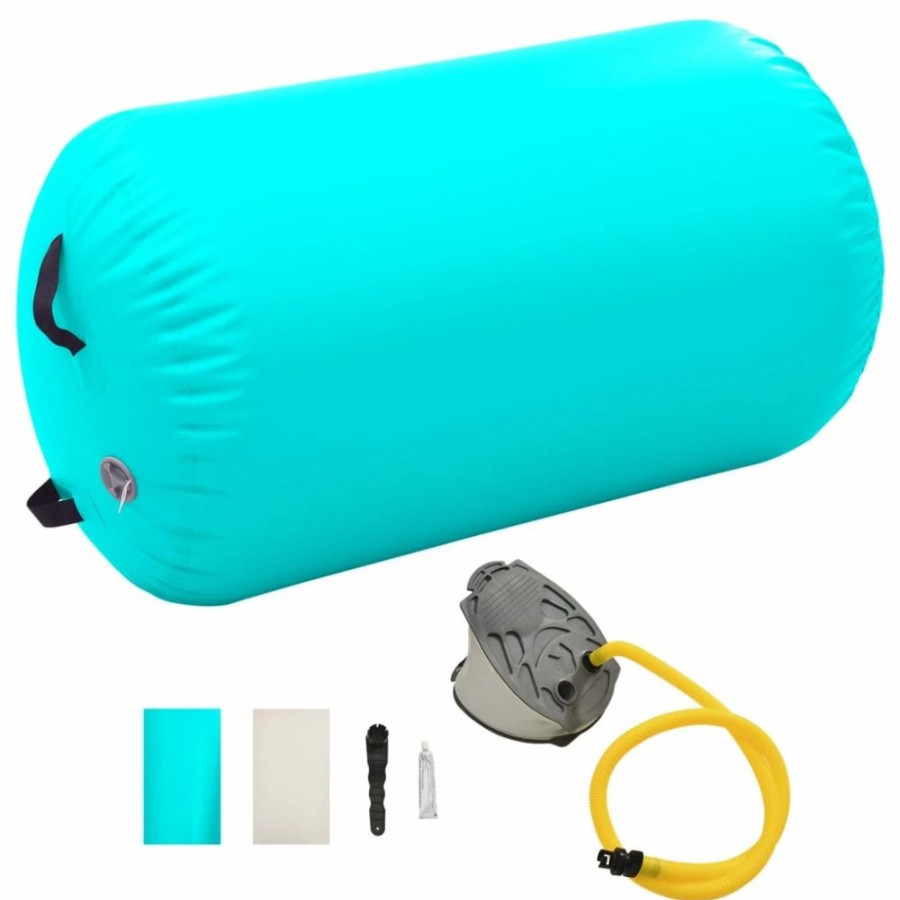 Exercise * | Inflatable Gymnastic Roll With Pump 100 60 Cm Pvc Green