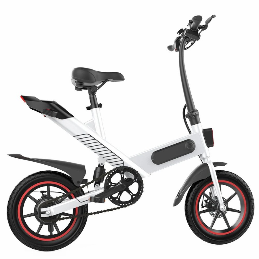 E-Bikes, Scooters & Wheels * | Y1 Electric Bike 350W Motor 36V 10.4Ah Battery 14" Tire 25Km/H Max Speed 30-40Km Range White