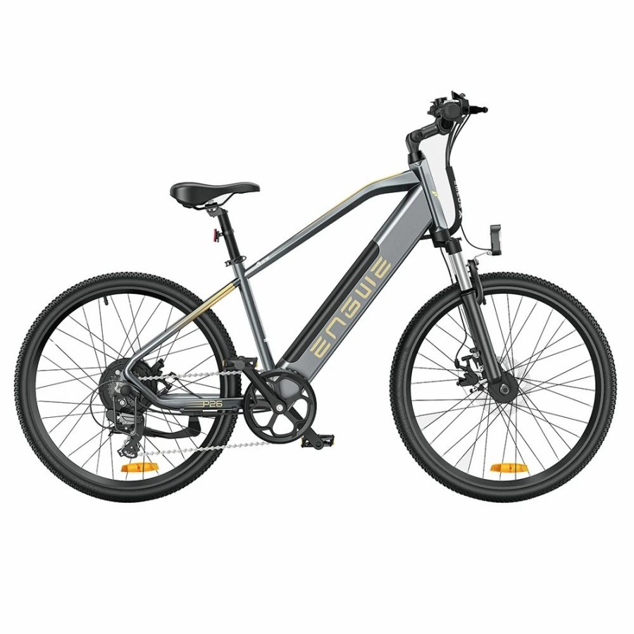 E-Bikes, Scooters & Wheels * | Engwe P26 Mountain Bike 26 Inch Tire 48V 500W Motor 40Km/H Max Speed 13.6Ah Battery 86Km Range Shimano 7-Speed Gear Front Suspension Electric Bike Grey