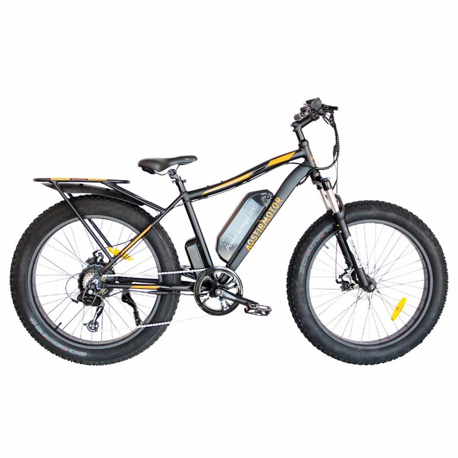 E-Bikes, Scooters & Wheels * | Aostirmotor S07-B Electric Bike 26*4.0" Fat Tire 48V 13Ah Battery 750W Motor 7 Speed Shimano Gear Black