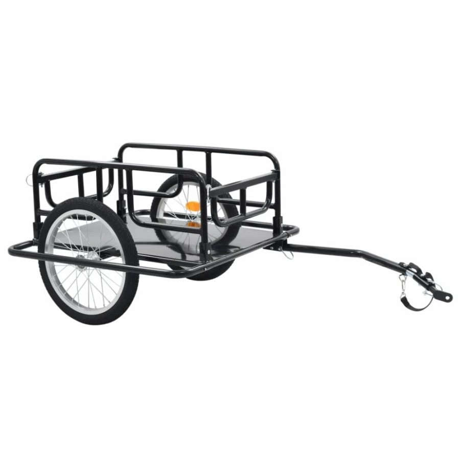 Cycling * | Bike Cargo Trailer 130X73X48.5 Cm Steel Black