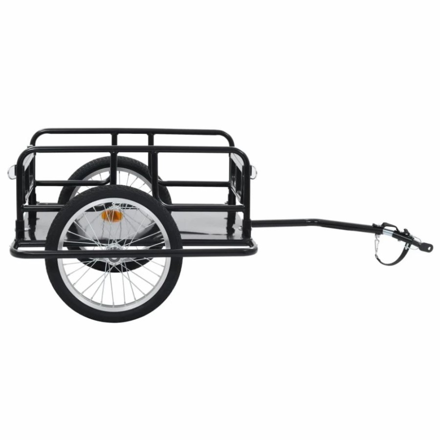 Cycling * | Bike Cargo Trailer 130X73X48.5 Cm Steel Black