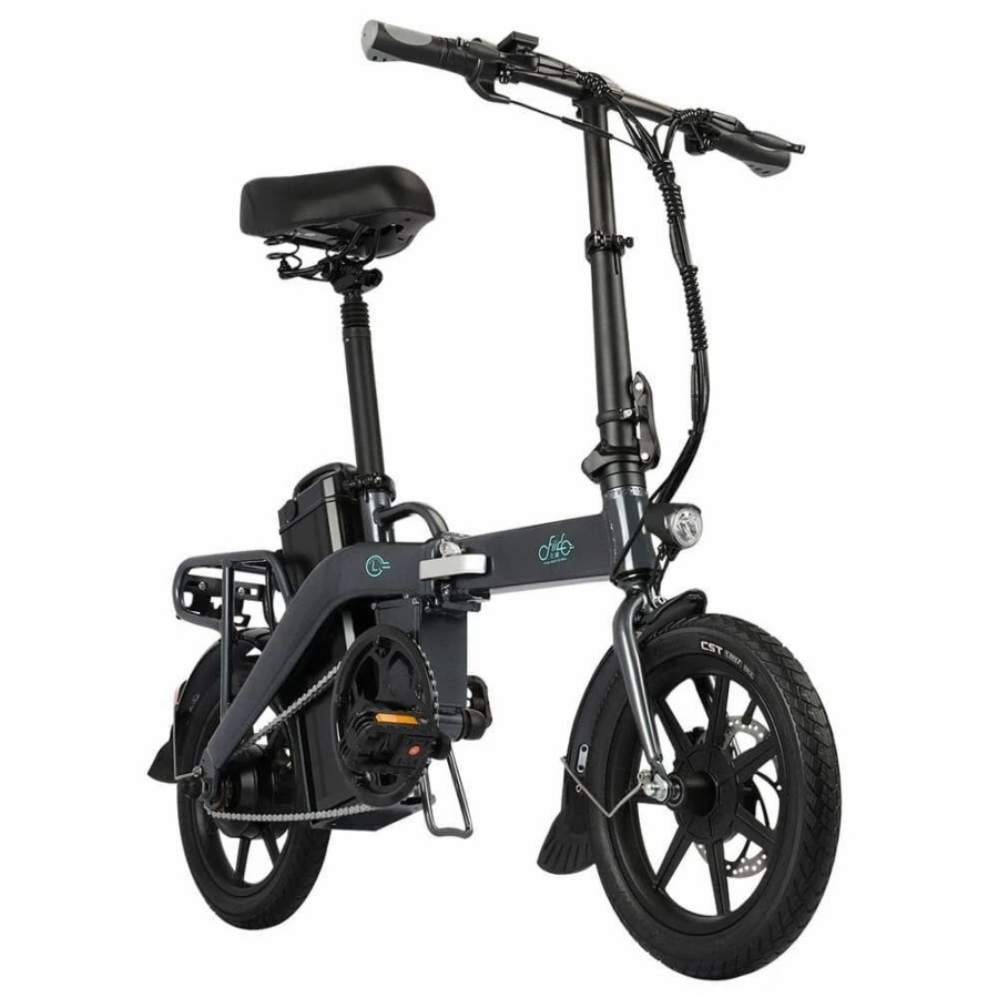 E-Bikes, Scooters & Wheels * | Fiido L3 Folding Electric Moped Bike City Bike Commuter Bike 48V 350W 23.2Ah Lithium Battery 14 Inch Max 25Km/H 130Km Max Mileage Long Distance Grey