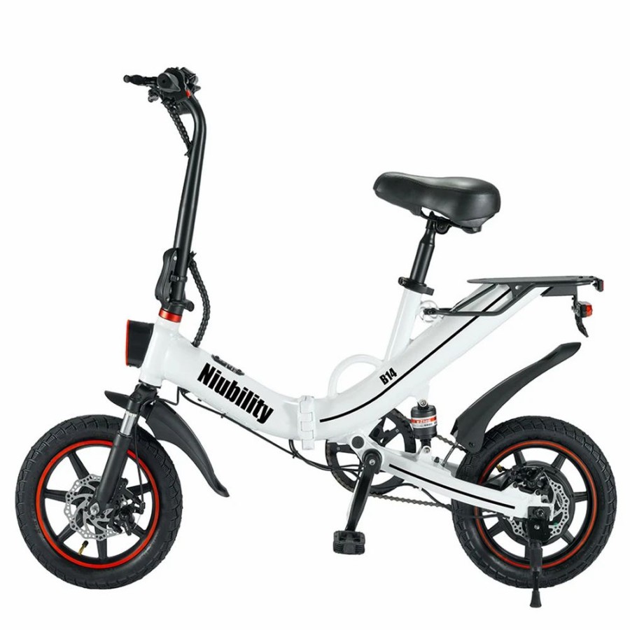 E-Bikes, Scooters & Wheels * | Niubility B14 Electric Moped Folding Bike 14 Inch 400W Motor 48V 15Ah Battery Up To 100Km Mileage Max 25Km/H Double Disc Brake App Control White