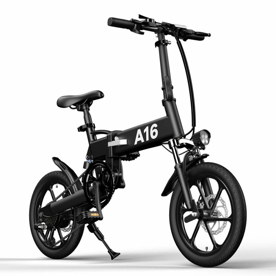 E-Bikes, Scooters & Wheels * | Ado A16 Electric Folding Bike 16 Inch City Bicycle 350W Hall Brushless Motor Shimano 7-Speed Rear Derailleur 36V 7.8Ah Removable Battery 35Km/H Max Speed Up To 35Km Max Range Ipx5 Double Shock-Absorption Aluminum Alloy Frame 16*1.95 Tires Black