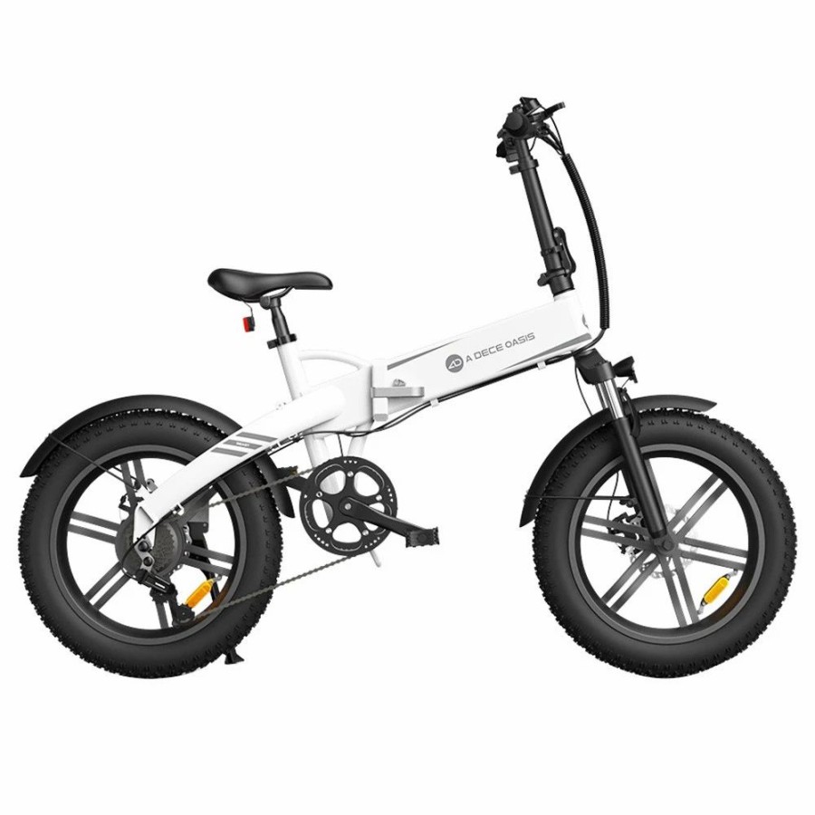 E-Bikes, Scooters & Wheels * | Ado A20F Beast Foldable E-Bike 20*4.0 Inch Fat Tire 250W Motor 25Km/H Speed 36V 14.5Ah Battery For 120Km Range Torque Sensor Shimano 7 Speed Dual Hydraulic Disc Brake Ipx5 Waterproof Ips Color Display With Ado Ebike App Control White