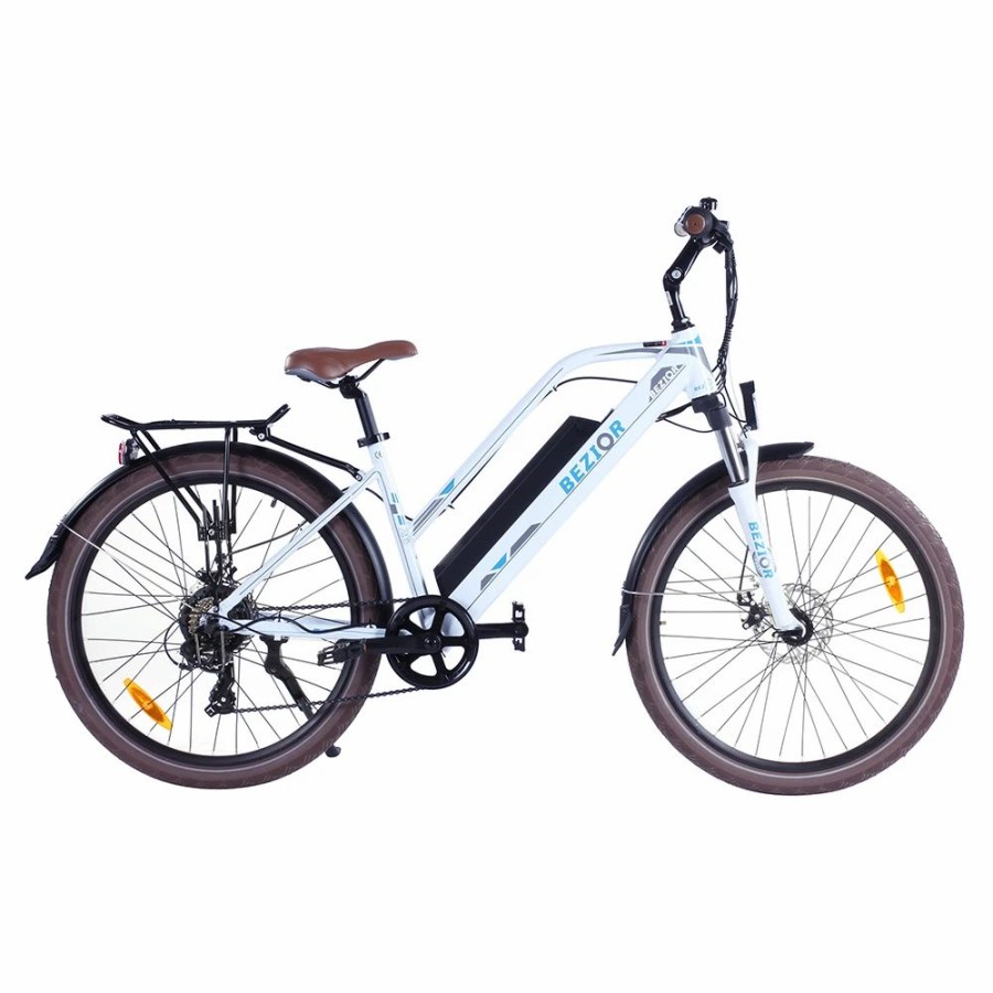 E-Bikes, Scooters & Wheels * | Bezior M2 Electric Bike 48V 12.5Ah Battery 250W Brushless Motor 26 Inch Tire Aluminum Alloy Frame Shimano 7-Speed Shift Max Speed 25Km/H 80Km Power-Assisted Mileage Range 5 Inch Smart Lcd Meter White