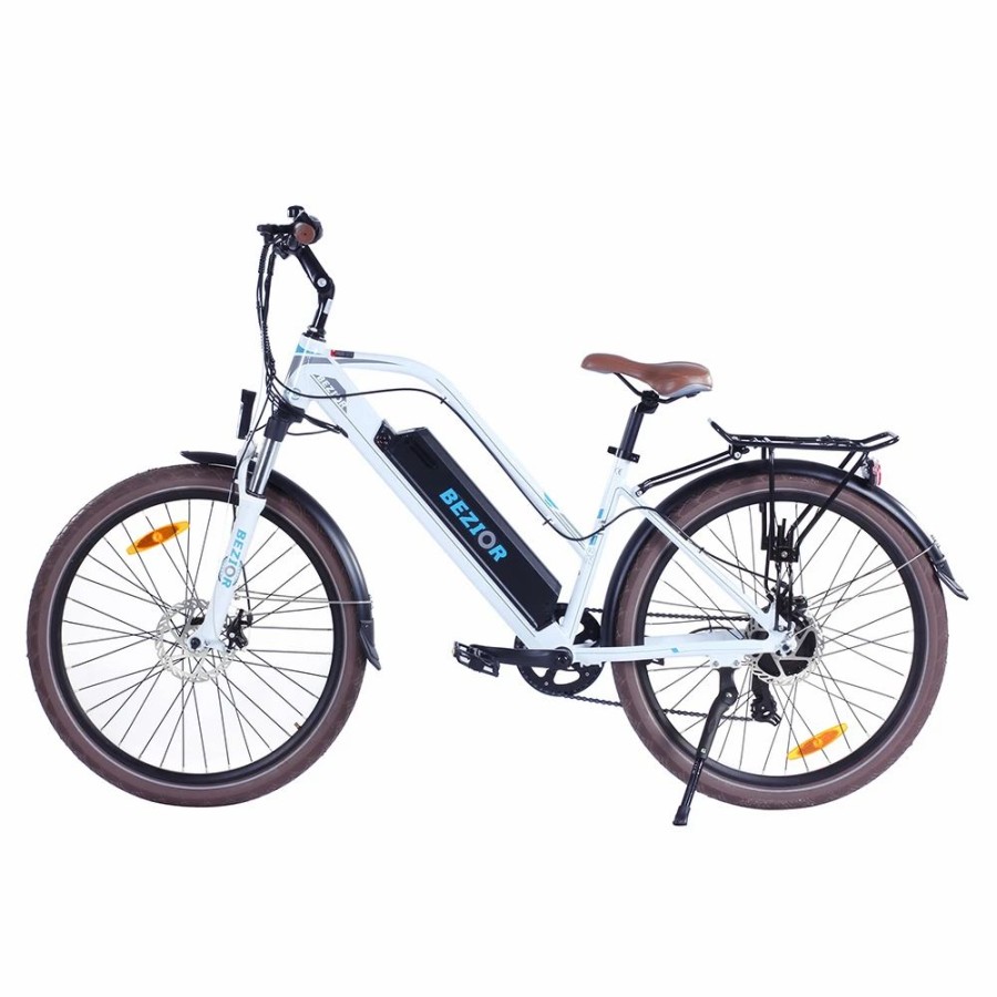 E-Bikes, Scooters & Wheels * | Bezior M2 Electric Bike 48V 12.5Ah Battery 250W Brushless Motor 26 Inch Tire Aluminum Alloy Frame Shimano 7-Speed Shift Max Speed 25Km/H 80Km Power-Assisted Mileage Range 5 Inch Smart Lcd Meter White