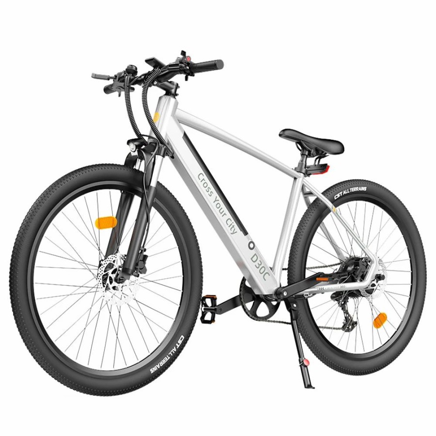 E-Bikes, Scooters & Wheels * | Ado D30C 36V 10.4Ah 250W 27.5In Electric Power Assist Bicycle 25Km/H Max Speed 90Km Mileage 9 Speed City Electric Bike Silver